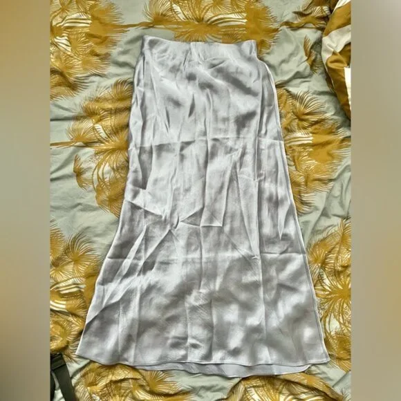 Babaton slip satin maxi skirt City grey 2 xs - Picture 2 of 4